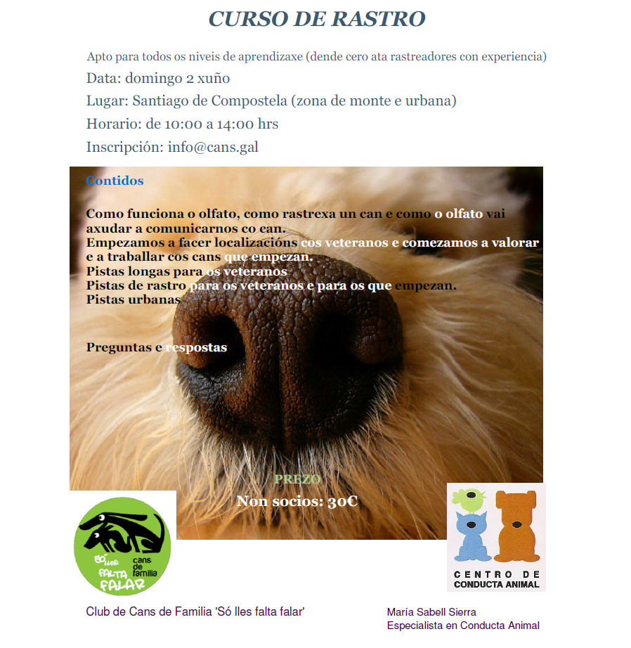 Curso de Rastro xuño 2019