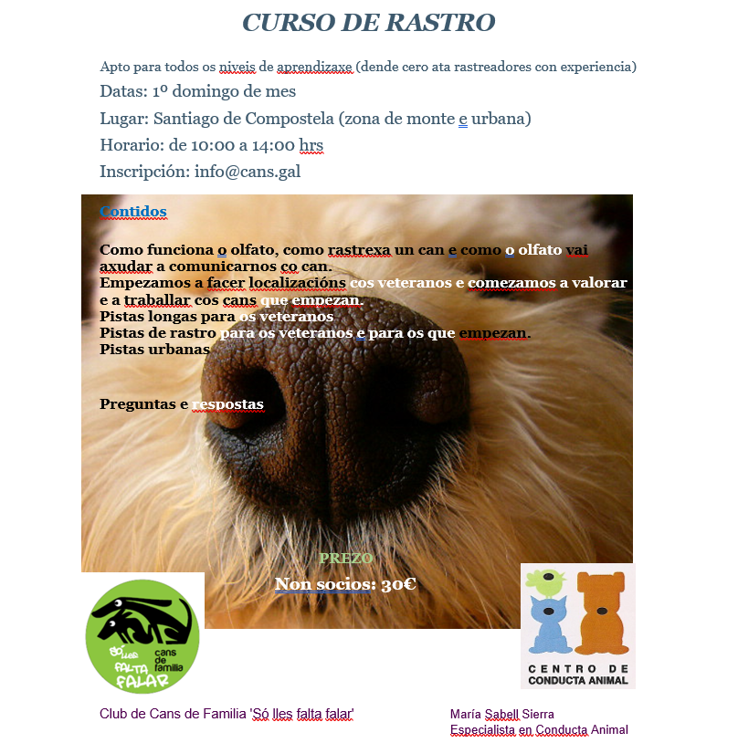 Cursos de Rastro 2019