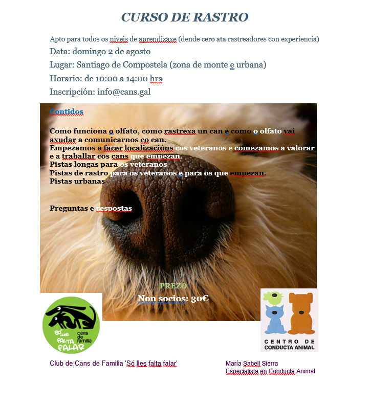 Curso de rastro agosto 2020